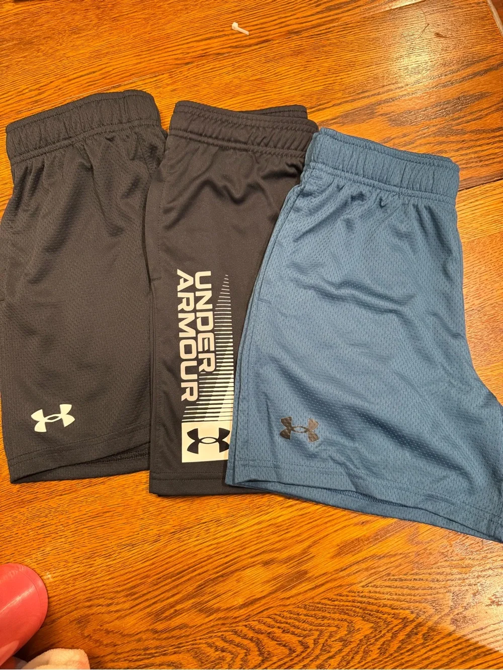 Under Armour Boys Performance Shorts - Black & Blue